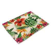 Floral Tropical Palm Leaf Print Table Placemat