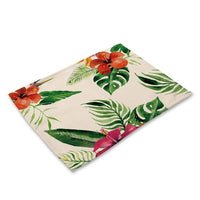 Floral Tropical Palm Leaf Print Table Placemat