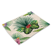 Floral Tropical Palm Leaf Print Table Placemat