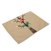 Contemporary Nordic Bird Print Table Placemat