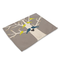 Contemporary Nordic Bird Print Table Placemat