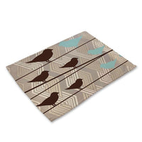 Contemporary Nordic Bird Print Table Placemat