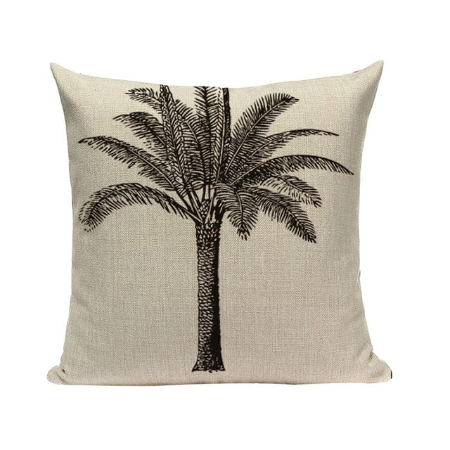 18" Black Tree Branch / Tree Pattern Throw Pillow Cover
