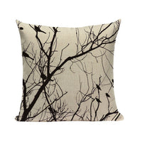 18" Black Tree Branch / Tree Pattern Throw Pillow Cover