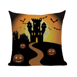 18" Orange Jack'o'Lantern / Halloween Throw Pillow Cover