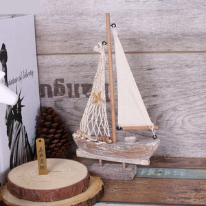 Decorative Rustic Wooden Sailboat
