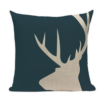 18" Simple Blue Nordic Love Print Throw Pillow Cover