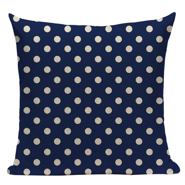 18" Navy Blue Marine Inspiration Throw Pillow Cover