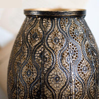 Vintage Moroccan-Style Metal Tealight Candle Holder