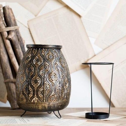 Vintage Moroccan-Style Metal Tealight Candle Holder