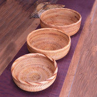 Multi-Purpose Round Wicker Rattan Storage Basket