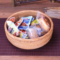 Multi-Purpose Round Wicker Rattan Storage Basket