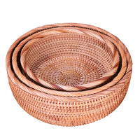 Multi-Purpose Round Wicker Rattan Storage Basket