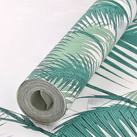 Vertical Striped Tropical Palm Tree Pattern Wallpaper