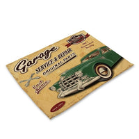 Vintage Retro Automobile Print Table Placemat