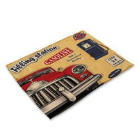 Vintage Retro Automobile Print Table Placemat