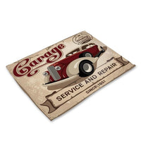 Vintage Retro Automobile Print Table Placemat