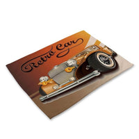 Vintage Retro Automobile Print Table Placemat