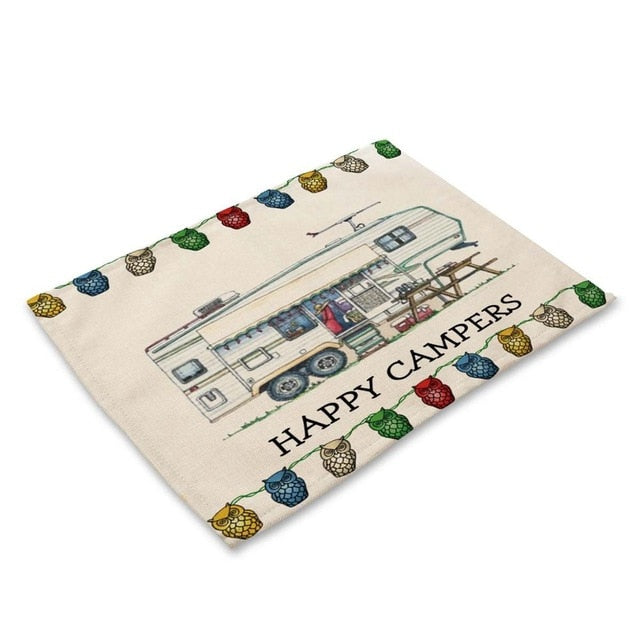 Happy Campers RV Camping Table Placemat