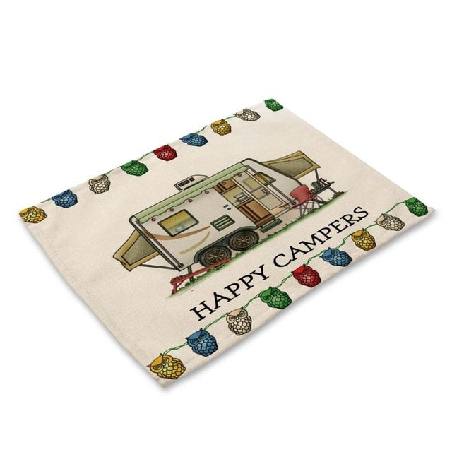 Happy Campers RV Camping Table Placemat