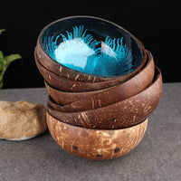 Colorful Coral Pattern Coconut Shell Candy / Snack Bowl