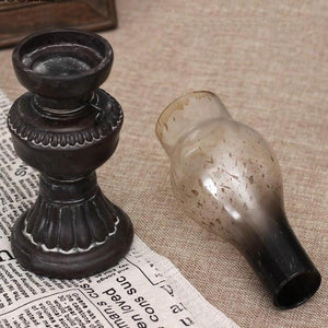 Retro-Style Vintage Resin Kerosene Lamp Candle Holder