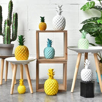 Multi-Color Modern Resin Pineapple Sculpture