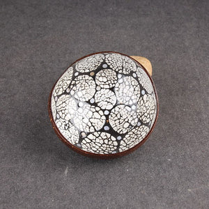 Cracked Mosaic Pattern Coconut Shell Candy / Snack Bowl