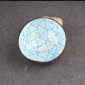 Cracked Mosaic Pattern Coconut Shell Candy / Snack Bowl