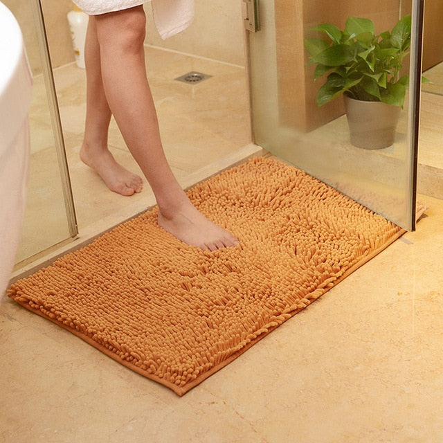 Thick Shaggy Non-Slip Chenille Bathroom Rug Floor Mat