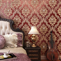 Vintage Multi-Color Diamond Floral Damask Pattern Wallpaper