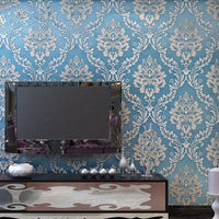 Vintage Multi-Color Diamond Floral Damask Pattern Wallpaper