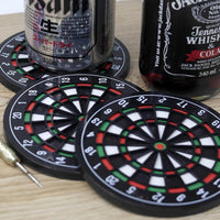 4-Piece Mini Dart Board Drink Coaster Set