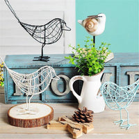 Decorative Vintage Metal Wire Bird Sculpture