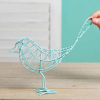 Decorative Vintage Metal Wire Bird Sculpture