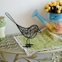 Decorative Vintage Metal Wire Bird Sculpture