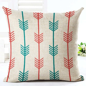 18" Geometric Nordic Arrow Pattern Throw Pillow Cover