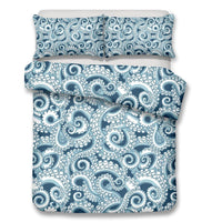 2/3-Piece Blue Octopus Pattern Duvet Cover Bedding Set