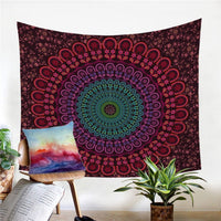 Multi-Color Bohemian Floral Mandala Wall Tapestry