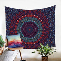 Multi-Color Bohemian Floral Mandala Wall Tapestry