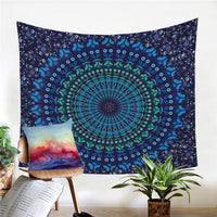 Multi-Color Bohemian Floral Mandala Wall Tapestry