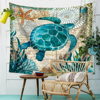 Mediterranean Sea Life Wall Tapestry