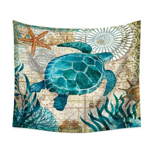 Mediterranean Sea Life Wall Tapestry