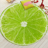 Round Printed Fruit Slice Floor Mat Rug