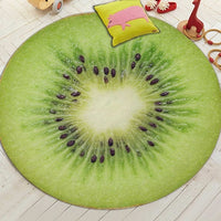 Round Printed Fruit Slice Floor Mat Rug