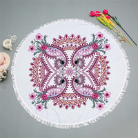 Round Bohemian Ethnic Pattern Beach Towel