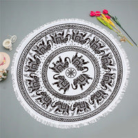 Round Bohemian Ethnic Pattern Beach Towel