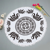 Round Bohemian Ethnic Pattern Beach Towel