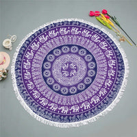 Round Bohemian Ethnic Pattern Beach Towel