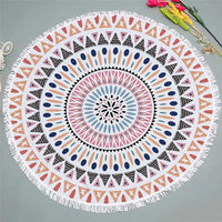 Round Bohemian Ethnic Pattern Beach Towel